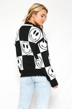 Load image into Gallery viewer, Checkered Smiley Sweater
