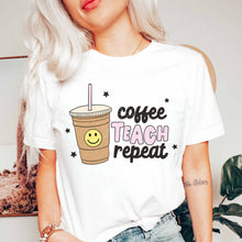 Load image into Gallery viewer, Coffee Teach Repeat Tee (2 Color Options)
