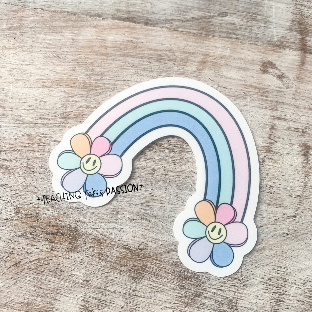 Rainbow Daisy Sticker