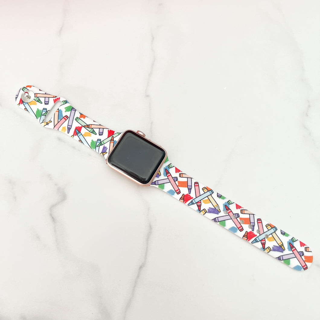 Crayon Scribbles Watch Band