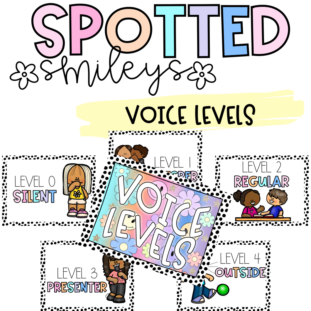 Voice Level Posters | SPOTTED SMILEYS | DIGITAL DOWNLOAD