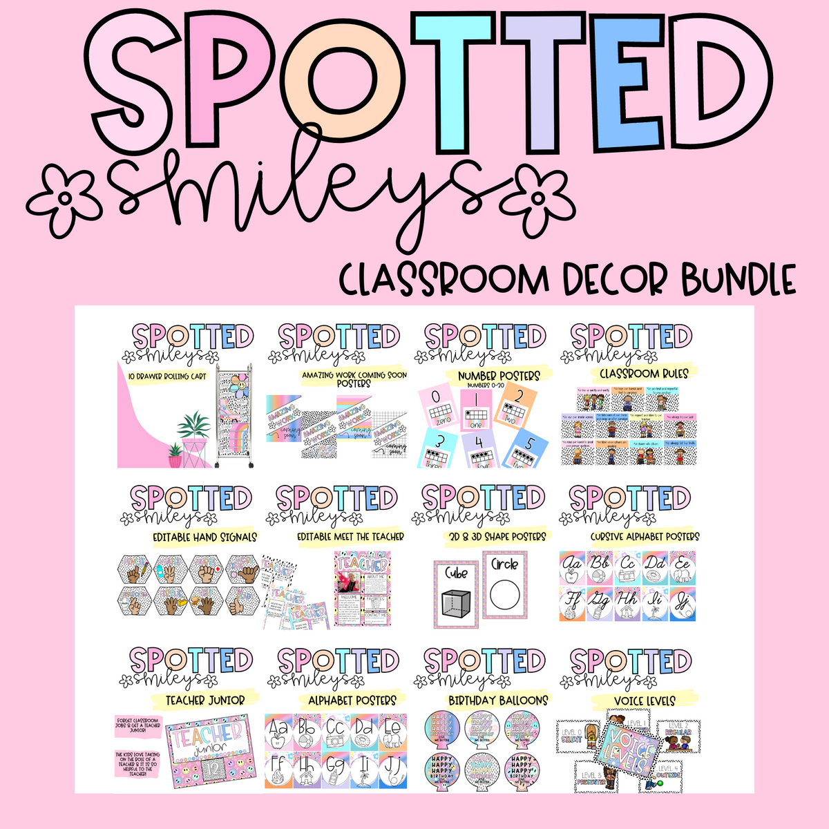 ENTIRE Classroom Bundle | Spotted Smileys | Digital Download – Teaching ...