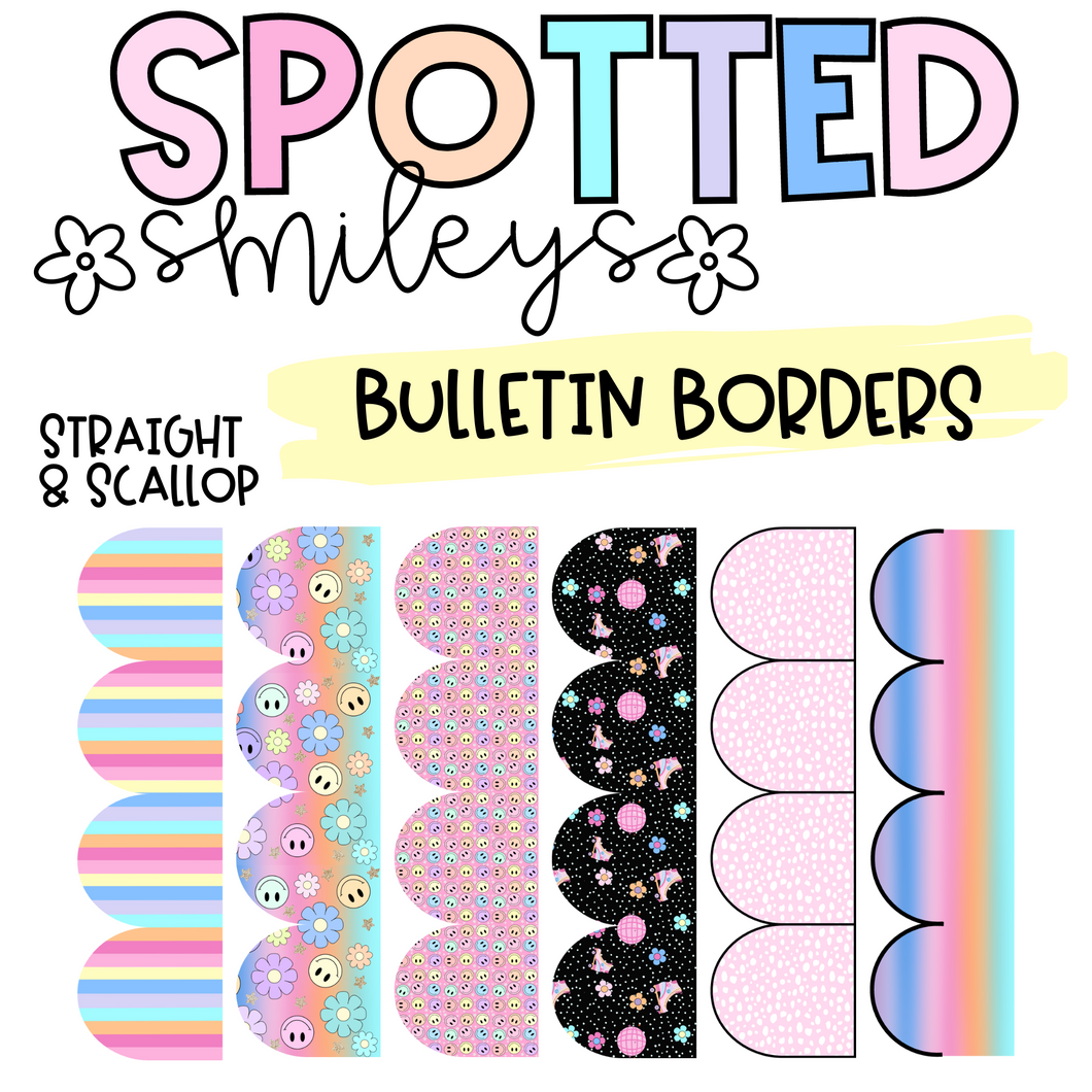 Bulletin Borders | SPOTTED SMILEYS | DIGITAL DOWNLOAD