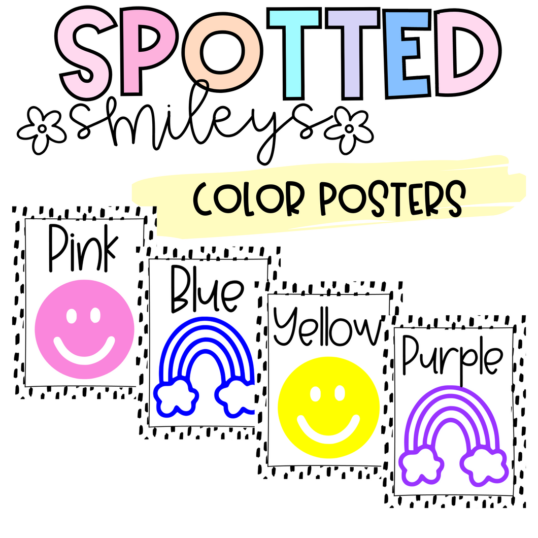 Color Posters | SPOTTED SMILEYS | DIGITAL DOWNLOAD