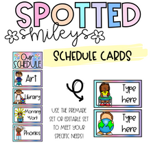 Load image into Gallery viewer, Schedule Cards | SPOTTED SMILEYS | DIGITAL DOWNLOAD
